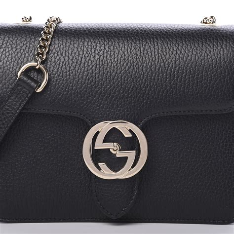 gucci dollar calfskin small interlocking g shoulder bag|Gucci Dollar Interlocking GG Shoulder Bag Grained .